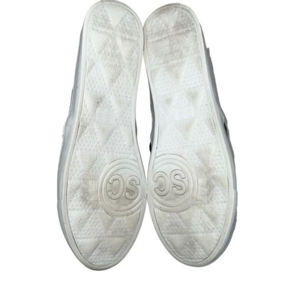 Schutz Slip-On Sneakers Womens 7.5 Black Faux Leather Crocodile Texture Casual - Picture 9 of 12